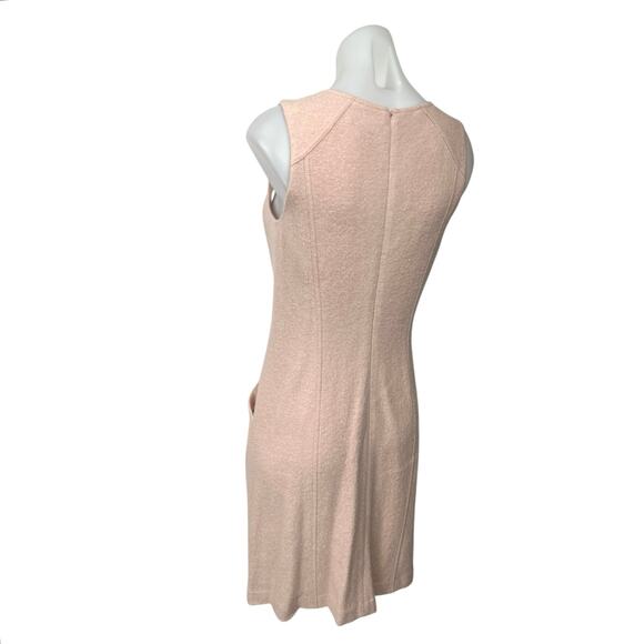 Ann Taylor Women's Pink Wool Sleeveless Pockets Knee Length Shift Tank Dress 2 - Picture 2 of 5
